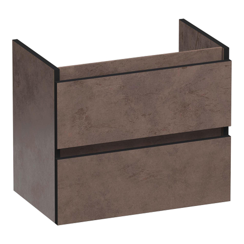 BRAUER Joy Edge meuble sous-lavabo peu profond 60 2 tiroirs softclose - sans poignées - 1 découpe pour siphon - Erosion SW1200991