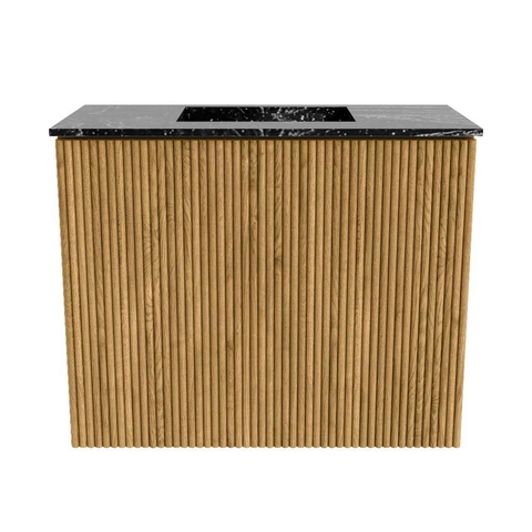 Mondiaz JOYA-DLUX 50cm toiletmeubel - kleur Oak - Wastafel FAYE positie Midden Zonder kraangat kleur Lava. SW1422034