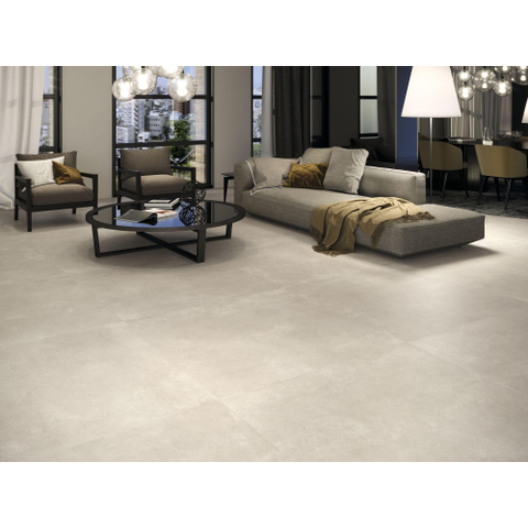 ÉCHANTILLON Terravito Aderno carreau mural et de sol - 120x120cm - 9.5mm - Rectangulaire - rectifié - effet béton - Beige Mat SW735837
