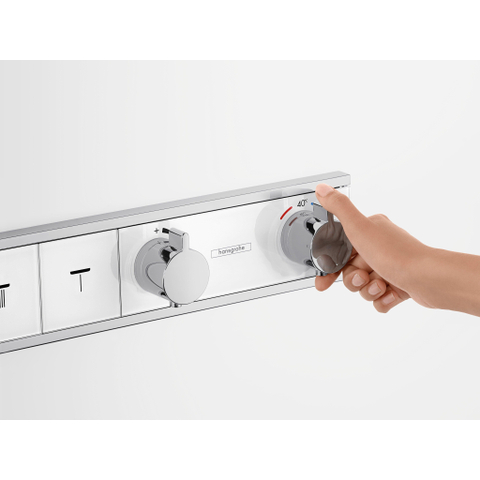 Hansgrohe RainSelect élément de finition pour robinet de douche encastré thermostatique pour 4 fonctions 59.8x90cm blanc/chrome SW157091
