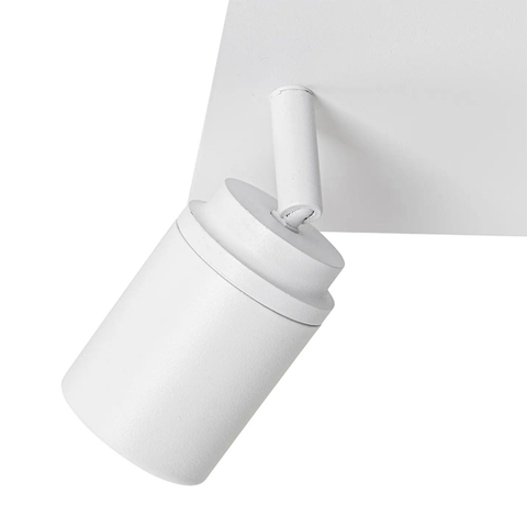 QAZQA Ducha plafonnier de salle de bains - 17x17cm - 2 spots - IP44 - carré - blanc mat SW1187232