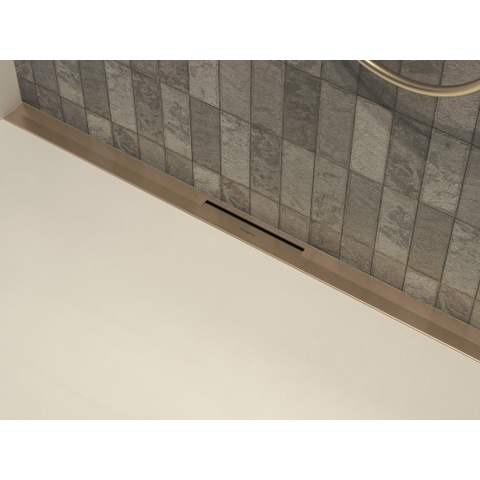 Hansgrohe RainDrain Flex Caniveau de douche - 100cm - raccourcissable - montage mural - brushed bronze SW1590365