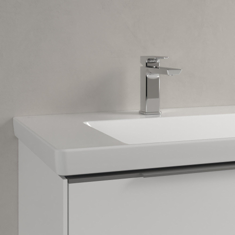 Villeroy & Boch Subway 3.0 meubelwastafel - 1300x470mm - 2 kraangaten - met overloop - White Alpine (glans wit) SW641679
