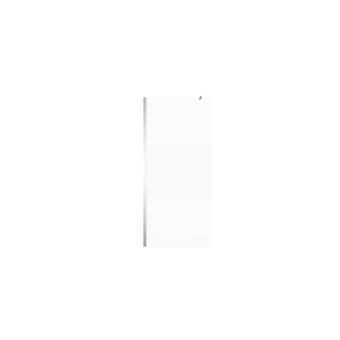 Van Marcke Inloopdouche - 90x200cm - veiligheidsglas - band mat glas - anti kalk - chroom SW238193