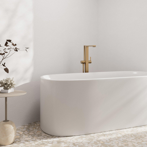 Hansgrohe Tecturis E Eengreeps badmengkraan vloermontage - vrijstaand - geborsteld brons SW918702
