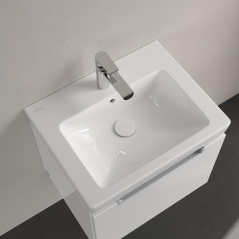 Villeroy & Boch Subway 2.0 meubelwastafel - 55x47cm - 1 kraangat - met overloop - White Alpine (glans wit) 1024115
