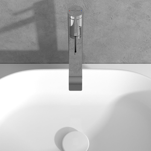 Villeroy & Boch Dawn 1 greeps wastafelkraan - zonder pop up afvoergarnituur - hoogglans chroom SW974117