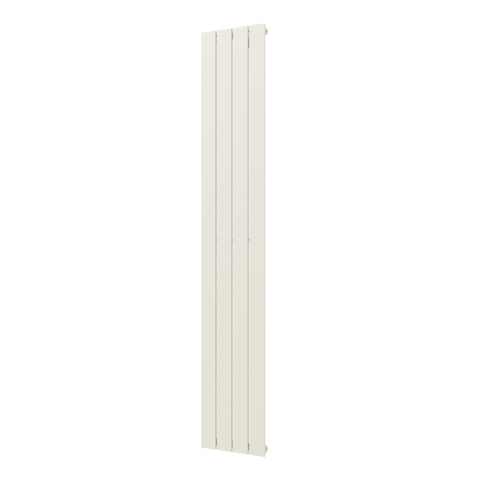 Plieger Cavallino Retto designradiator verticaal enkel middenaansluiting 1800x298mm 614W wit structuur 7252959