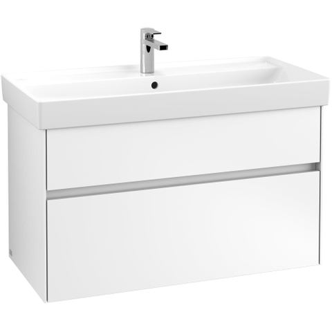 Villeroy & Boch Collaro wastafelonderkast - 95.4x54.6cm - 2 lades - mat wit SW479504