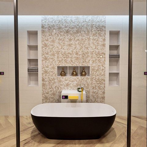 Mondiaz Rock Baignoire îlot 170x70cm Couleur Urban mat Couleur intérieure Blanc SW491551