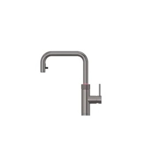 Quooker Flex Square kokendwaterkraan - draaibare & uittrekbare uitloop - Combi incl. Cube reservoir - Warm / kokend / bruisend / gefilterd water - gunmetal SW1442175