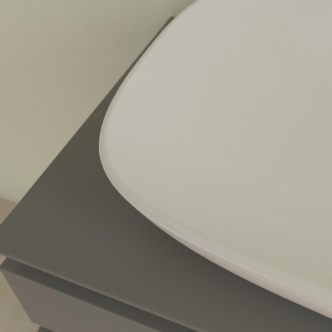 Villeroy & Boch Loop & Friends opzetwastafel - 62x42cm - zonder kraangat - zonder overloop CeramicPlus - White Alpine (glans wit) SW644144