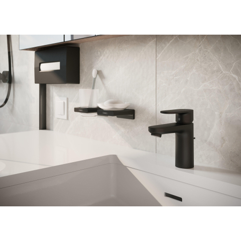 Hansgrohe AddStoris Q zeephouder - met schaal - mat zwart SW651521