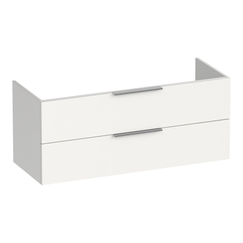 BRAUER Elevate meuble sous-lavabo 120 sans poignées rapportées 2 tiroirs à fermeture douce et 1 découpe pour siphon - blanc mat SW1200034