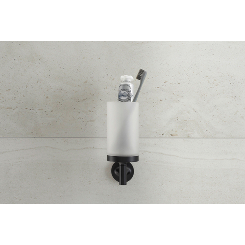 Duravit Starck T Tandenborstelhouder - matglas - mat zwart SW297076