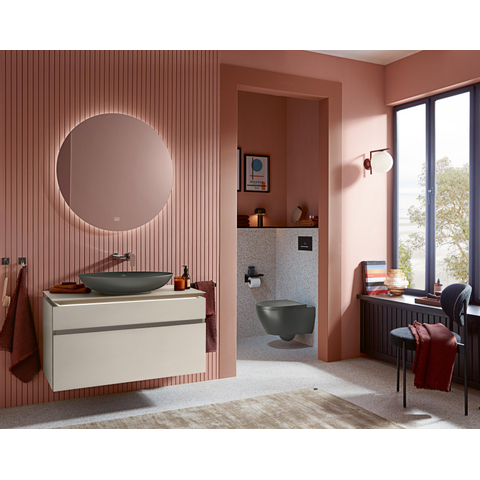 Villeroy & Boch Subway 2.0 wandcloset - 56cm directflush - diepspoel CeramicPlus - Graphite (mat grijs) SW546716