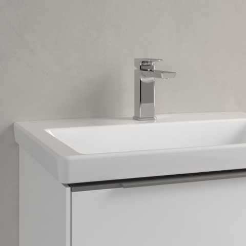 Villeroy & Boch Subway 3.0 meubelwastafel - 65x47x16.5cm Rechthoek - 1 kraangat - zonder overloopgat Ceramic - White Alpine (glans wit) SW702148