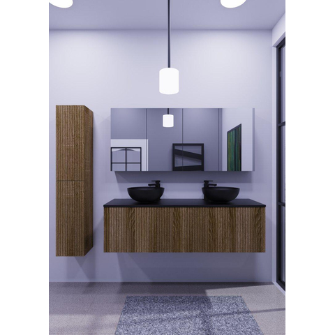 Arcqua Ridge Armoire colonne- 160 cm - 2 portes - réversible - chêne café SW976330