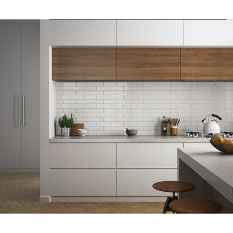 SAMPLE Terravito Elvella Voor wandtegel - 20x6.5cm - 8mm - Wit SW1221334