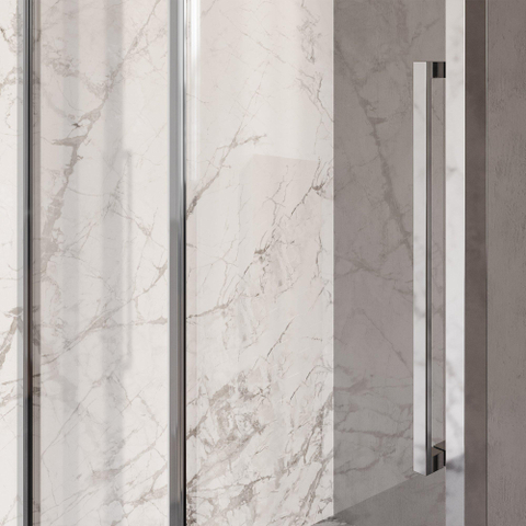 BRAUER Galactic Douchecabine - 120x90x200cm - met schuifdeur - helder glas - omkeerbaar - incl. glascoating - chroom SW1581002