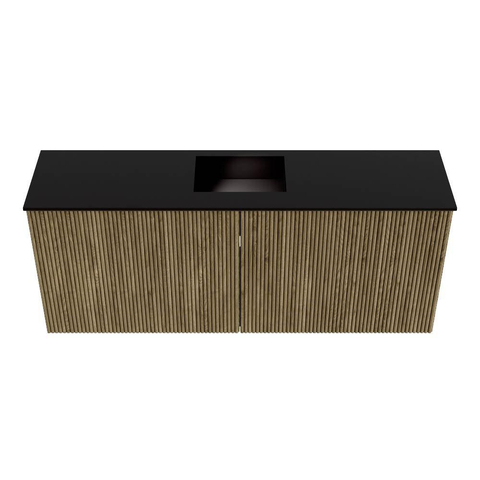 Mondiaz JOYA 100cm meuble de salle de bains - couleur Dusk - Vasque FAYE position Milieu 1 trou de robinet couleur Urban. SW1421680