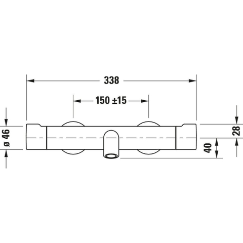 Duravit C.1 Badthermostaat - opbouw - 338x190x68mm - hoogglans chroom SW157844