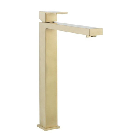 Crosswater Verge Wastafelmengkraan verhoogd - geborsteld messing (goud) SW648417