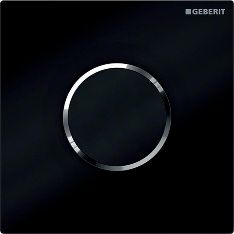 Geberit Type10 HyTronic urinoir stuursysteem infrarood batterij - met bedieningsplaat Sigma10 - glans zwart 0701979