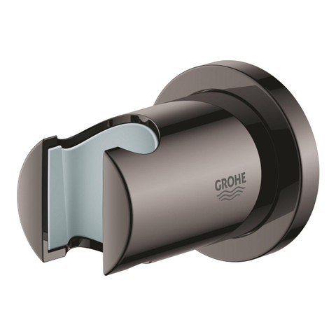 Grohe Rainshower Handdouchehouder - niet verstelbaar - ronde rozet - hard graphite (antraciet) SW98892