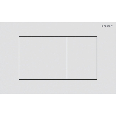 Geberit Sigma40 plaque de commande - chasse à 2 touches - extra plate - boutons carrés - inox - easy to clean - blanc mat SW1237103