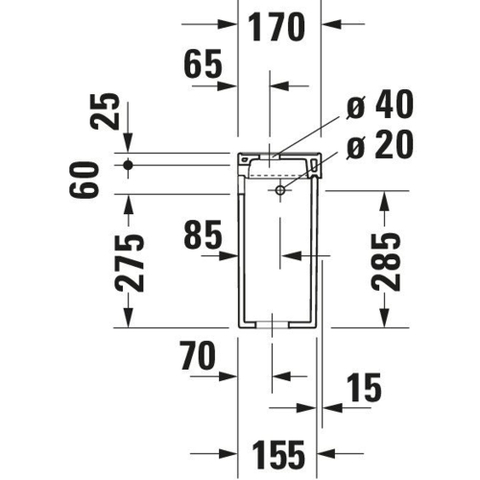Duravit Serie 1930 Reservoir - 42x36x17cm - dualflush - inclusief Binnenwerk - wit 0293334