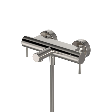 Hotbath Buddy Badmengkraan - thermostatisch - met uitloop - geborsteld nikkel (RVS) SW11345