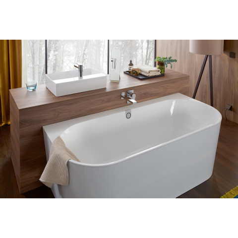 Villeroy & Boch Oberon 2.0 Oberon - 2.0 back to wall bad duo - 1800x800mm Quaryl middenafvoer - inclusief - glans wit SW209464