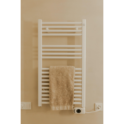 Zehnder Aura E sèche-serviettes - 50x90.6cm - électrique - 500 watts - blanc brillant SW205920