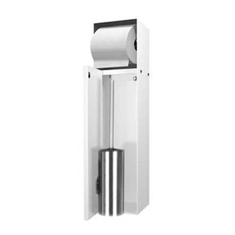 Looox Closed closetborstelgarnituur - met rolhouder - tegelbaar - wit SW101078