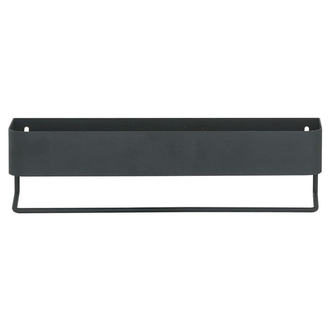 Sealskin Brix Étagère murale avec porte-serviettes 35 cm Métal Noir SW196168