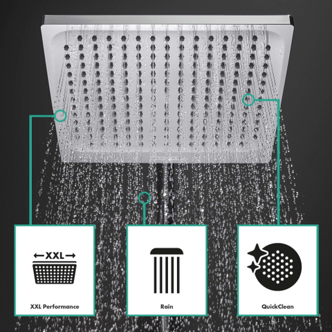 Hansgrohe Crometta e 240 - 1jet - showerpipe - met bad - thermostaat - hoogglans chroom SW73206