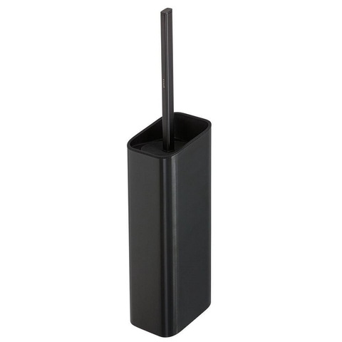 Geesa Shift Brosse de toilette avec support Métal noir brossé (couvercle et brosse noirs) SW641520