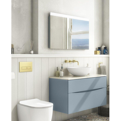Crosswater Glide II Spiegel - 80x60cm - dimbaar - LED - aluminium (zilver) SW487202