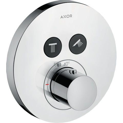AXOR Showerselect plaque de finition thermostatique avec robinet d'arrêt pour 2 fonctions chrome GA32209