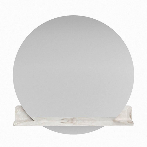 Mondiaz SPOT miroir – Ø 90 cm – avec tablette – Frappe (marbre beige) SW1235630