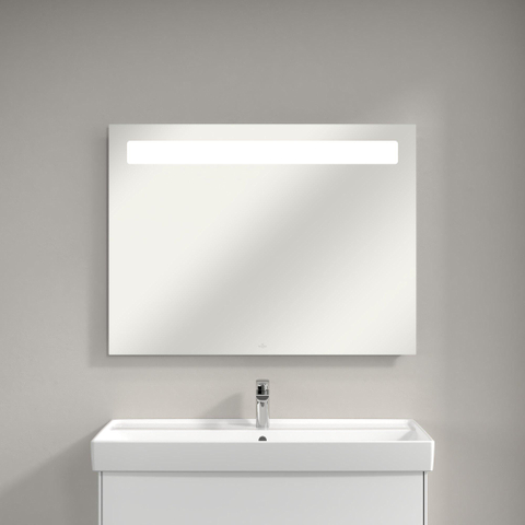Villeroy & Boch More to see 14 More To See spiegel - met geïntegreerde LED verlichting horizontaal - 3 voudig dimbaar - 100x75x4.7cm - glans zilver 1024969