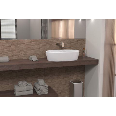 Villeroy & Boch Architectura waskom - 60x40x15.5cm Ovaal - met overloopgat Ceramic - White Alpine (glans wit) SW762340