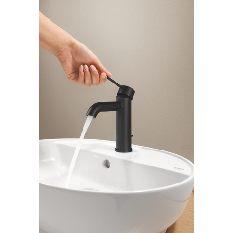 GROHE Essence wastafelkraan - s-size - met klikwaste - mat zwart SW1477622