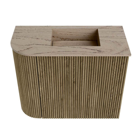 Mondiaz JOYA-DLUX 51.6cm toiletmeubel - ronding links kleur Dusk - Wastafel FAYE positie Rechts Zonder kraangat kleur Arena. SW1425764