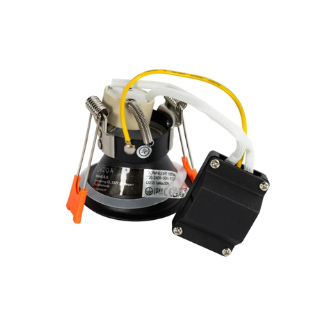 QAZQA Dept spot encastré - 7,8x7,8x6,5cm - dimmable - IP44 - noir mat SW1187257