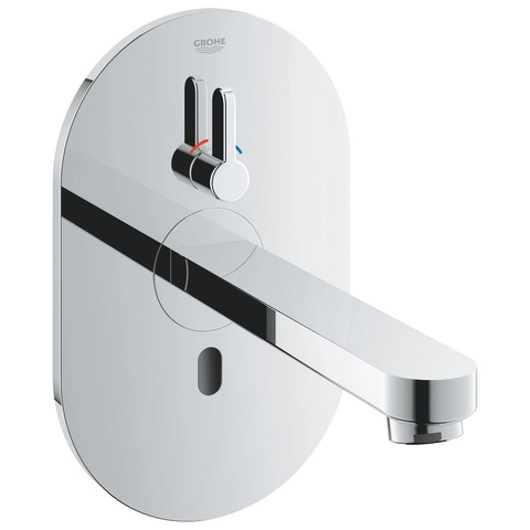 Grohe Eurosmart Cosmopolitan E Afbouwdeel - voor wandkraan - met uitloop 17cm - met menging - met transformator 230V - chroom 0437789