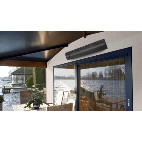 Eurom Chauffage de terrasse Outdoor Heatpanel 1800 watts mural/plafond noir SW539110