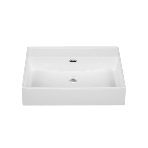 Saniclass Legend Lavabo pour meuble - 81x47x12cm - avec trop-plein - 1 vasque - 0 trou de robinet - céramique - blanc brillant SW1382545