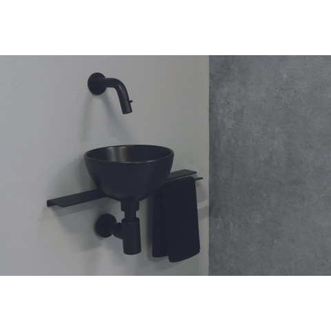 INK Otello XS vasque à poser - 24x24x12cm - porcelaine noir mat SW411447